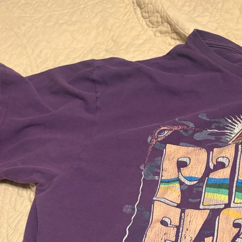 Pink Floyd Purple Tee with Multicolor Retro Logo - Picture 5 of 5